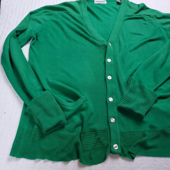 Vintage La Mode Du Golf Large Green Retro Classic Luxury Golf Cardi Long Cuffs L - Picture 2 of 9